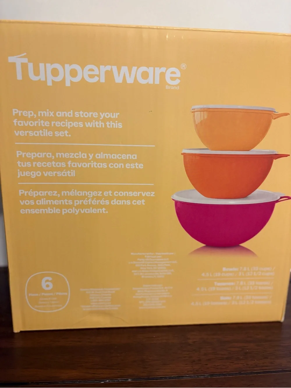 Tupperware Thatsa Bowl Set — Orange, Red-Orange, Pink